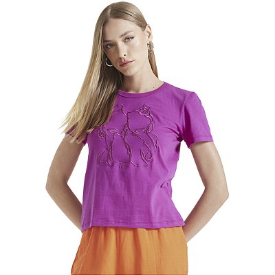 Camiseta Forum Bordada V23 Roxo Feminino