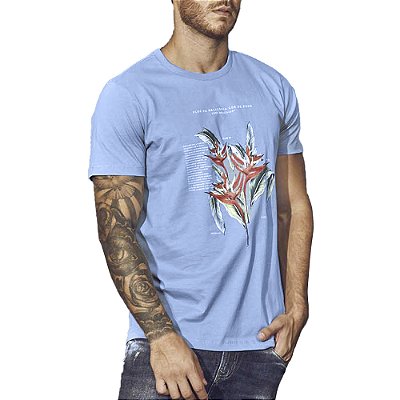 Camiseta Colcci Estampada Slim VE23 Azul Masculino