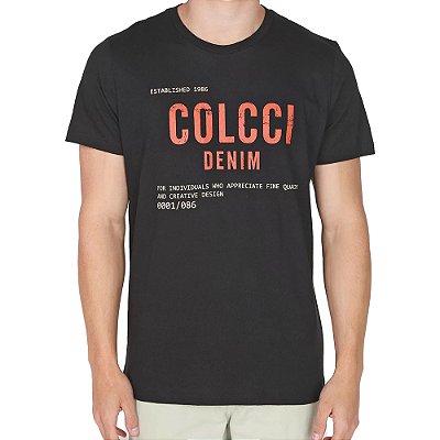 Camiseta Colcci Slim Preta Masculino