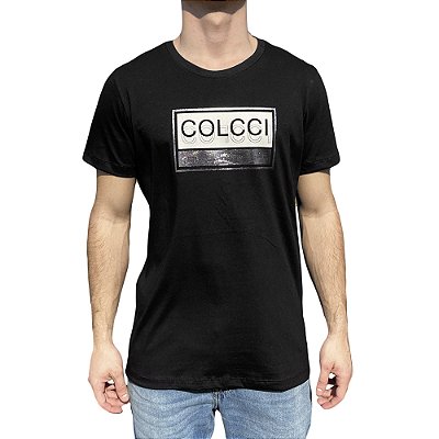 Camiseta Estampada Colcci Slim Preta Masculino