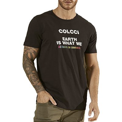 Camiseta Estampada Colcci Slim Preto Masculino