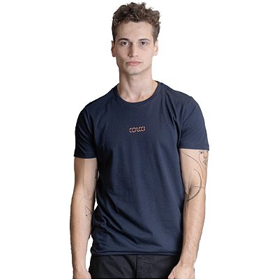 Camiseta Colcci Slim Azul Masculino
