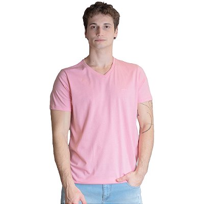 Camiseta Colcci Slim Rosa Masculino