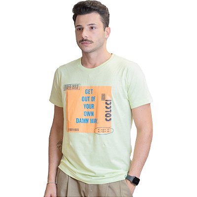 Camiseta Estampada Colcci Slim Verde Masculino