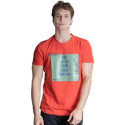 Camiseta Estampada Colcci Slim Vermelho Masculino