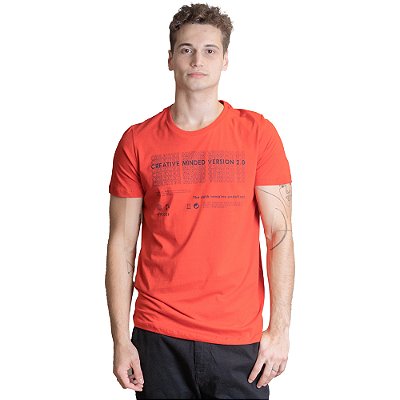 Camiseta Estampada Colcci Slim Vermelho Masculino