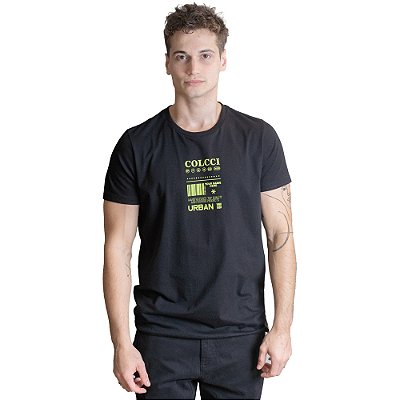 Camiseta Colcci Slim Urban P23 Preto Masculino