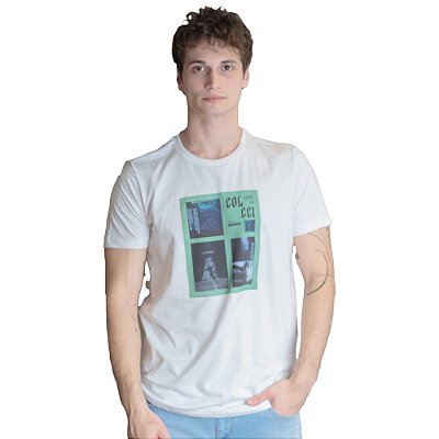 Camiseta Colcci Slim Street VE23 Branco Masculino