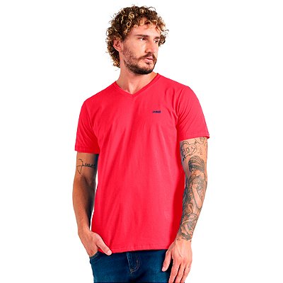 Camiseta Colcci Logo Slim P23 Vermelho Masculino