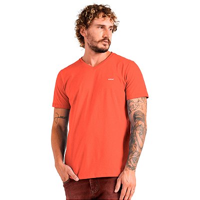 Camiseta Colcci Slim P23 Laranja Masculino