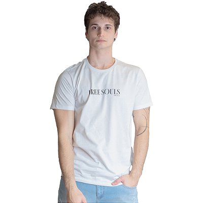Camiseta Colcci Slim Free Souls VE23 Branco Masculino