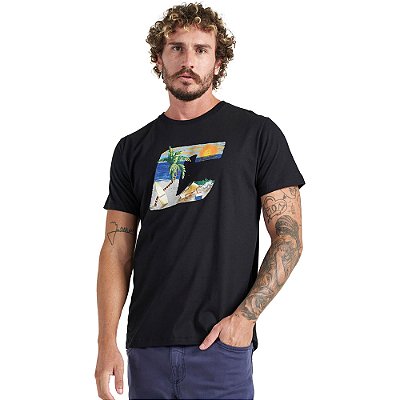Camiseta Colcci Beach P23 Preto Masculino