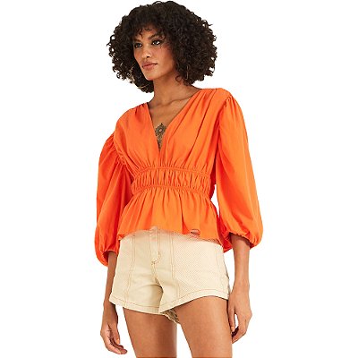 Blusa Forum Acinturada P23 Laranja Feminino