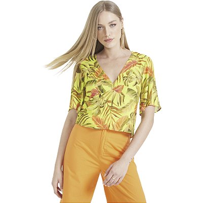 Blusa Forum Estampada V23 Verde Feminino