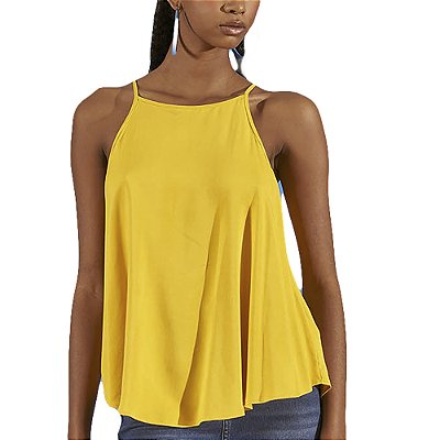 Regata Colcci Loose Amarelo Feminino