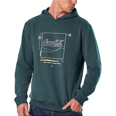 Moletom Com Capuz Coca Cola Fechado Atlantic Verde Masculino