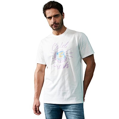 Camiseta Colcci Cold Fresh V23 Off White Masculino