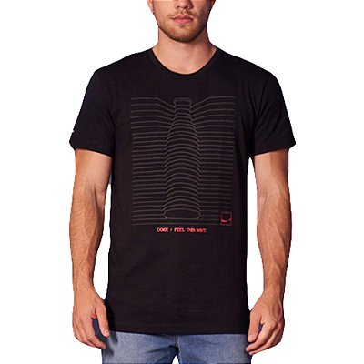 Camiseta Coca Cola Slim Preto Masculino