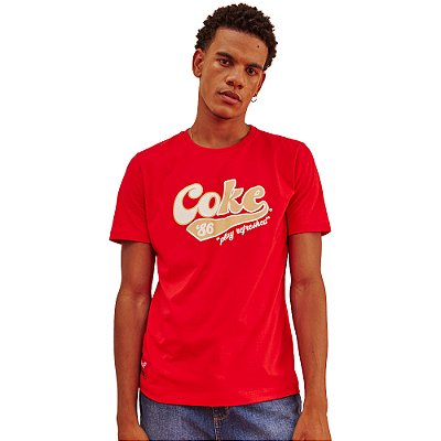 Camiseta Coca Cola Big Logo P23 Vermelho Masculino