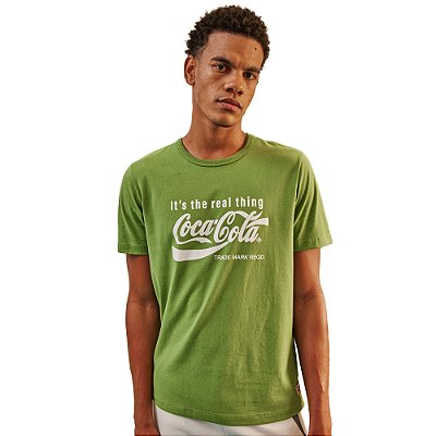 Camiseta Coca Cola Estampada P23 Verde Masculino