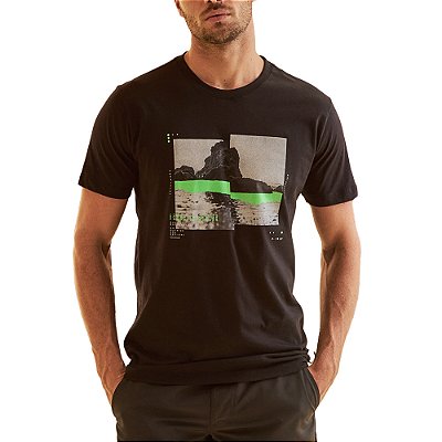 Camiseta Estampada Forum Slim Preta Masculino