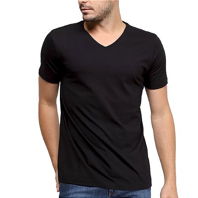 Camiseta Forum Slim Logo VE23 Preto Masculino