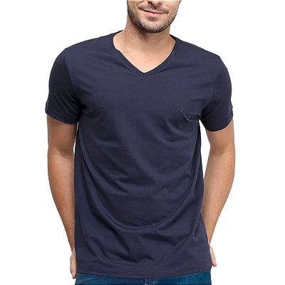 Camiseta Forum Slim Azul Masculino