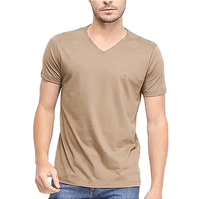 Camiseta Forum Slim Bege Masculino