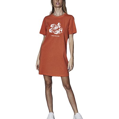 Vestido Colcci T-Shirt Dress Laranja Feminino