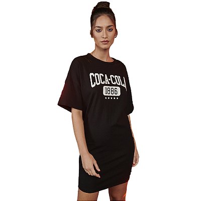Vestido Coca Cola Square Preto Feminino