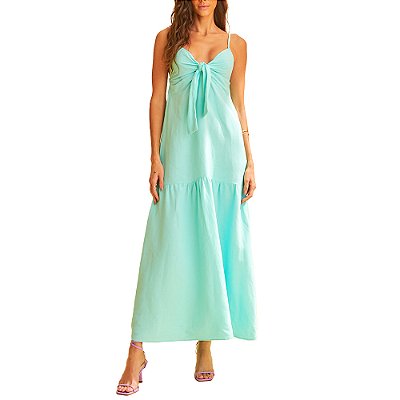 Vestido Longo Linho Forum Verde Feminino