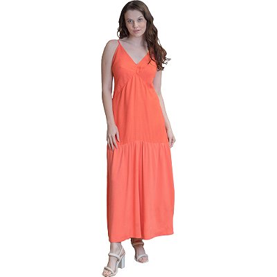 Vestido Linho Forum Laranja Feminino