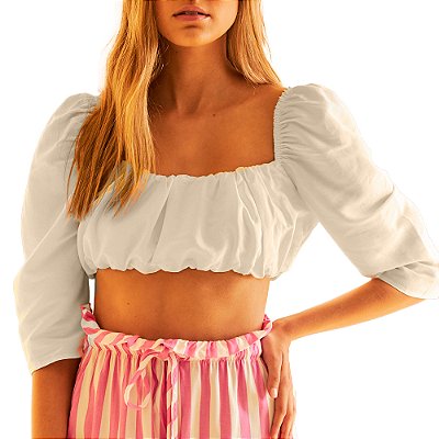 Top Linho Forum Off-Shell Feminino