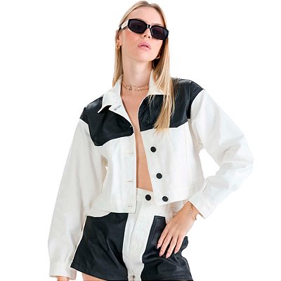 Jaqueta Myft Trucker Off White Feminino