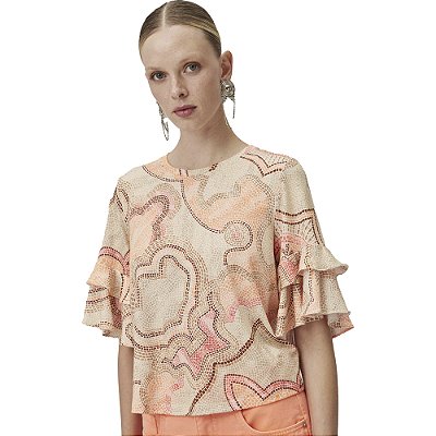 Blusa Lança Perfume Details AV23 Laranja Feminino