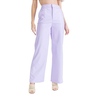 Calça Myft Wide Leg Lilás Feminino