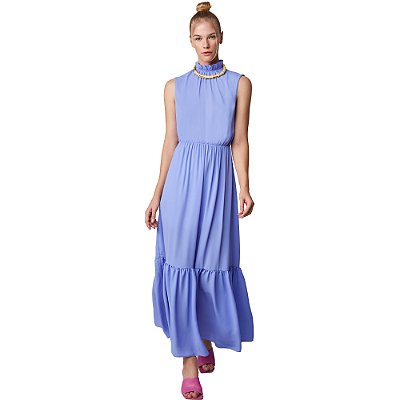 Vestido Longo Lança Perfume Azul Feminino