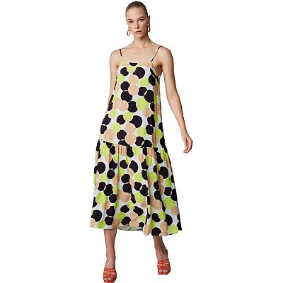 Vestido Lança Perfume Super Midi Verde Feminino