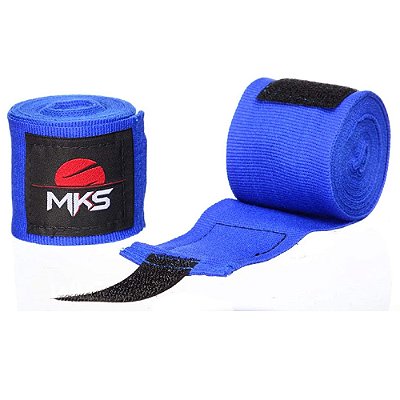 Bandagem Boxing Low Stretch MKS 3.5m Azul