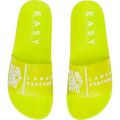 Chinelo Slide Easy Lança Perfume Logo Relevo Verde Feminino