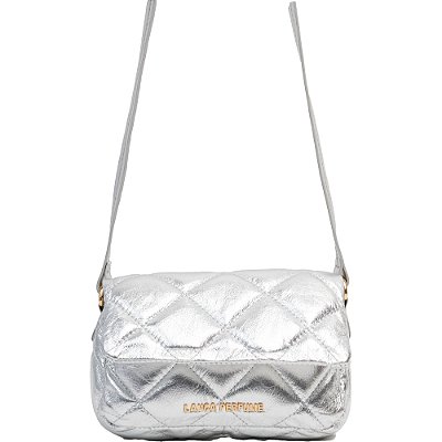 Bolsa Crossbody Lança Perfume Matelasse Alça Prata Feminino