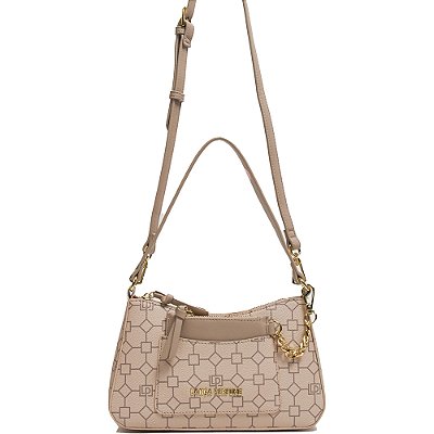 Bolsa Baguete Lança Perfume Monograma Card Bege Feminino