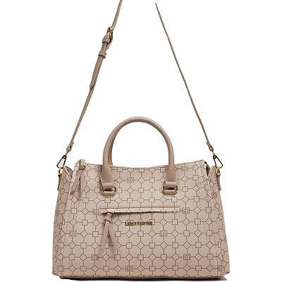 Bolsa Tote Lança Perfume Monograma Bege Feminino