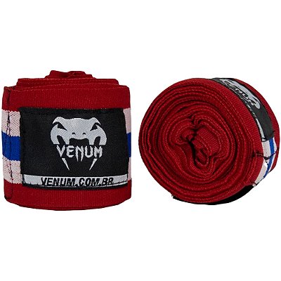 Bandagem de Boxe Venum Tailândia 4 metros Vermelho