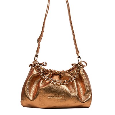 Bolsa Lança Perfume Shoulder Couro Bronze Feminino