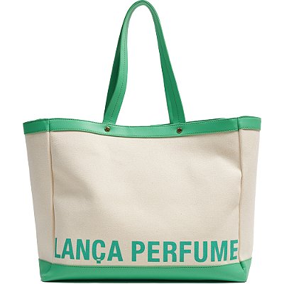 Bolsa Shopping Lança Perfume Lona Off White Feminino