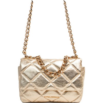 Bolsa Shoulder Lança Perfume Matelasse Corrente Dourado Feminino
