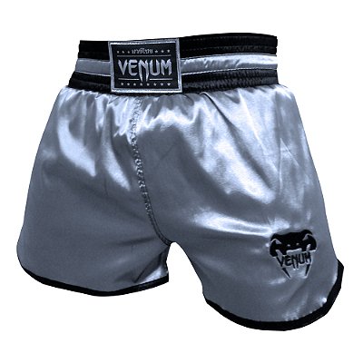 Shorts Muay Thai Venum Classic Spirit Borda Silver