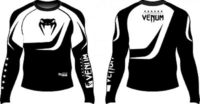 Rash Guard Venum Octagon - Manga Longa