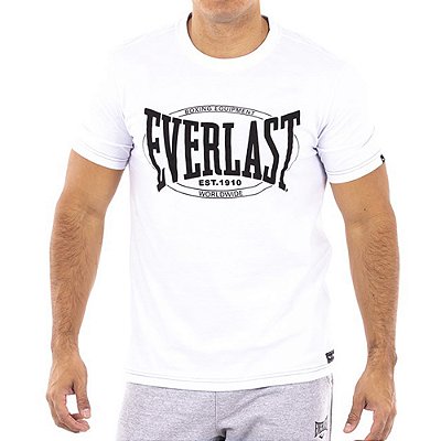 Camiseta Everlast Vintage Manga Curta Branca Masculina